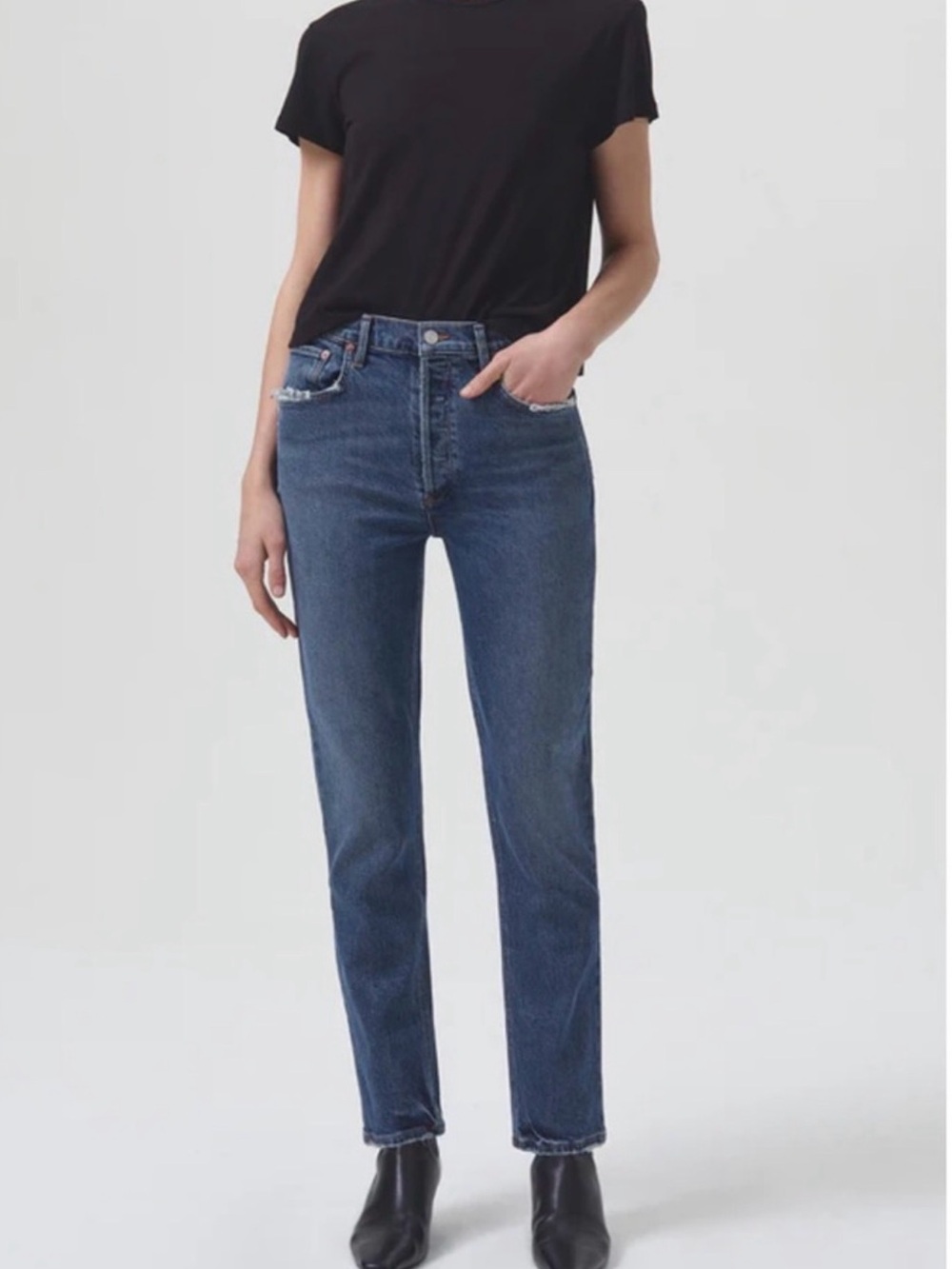 Agolde Riley Long High Rise Straight Jeans Size 26